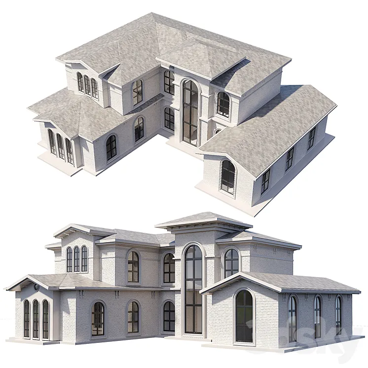 classical house 3DS Max