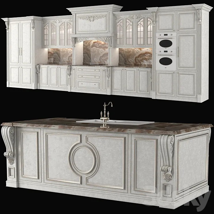 classical kitchen 3 3DS Max