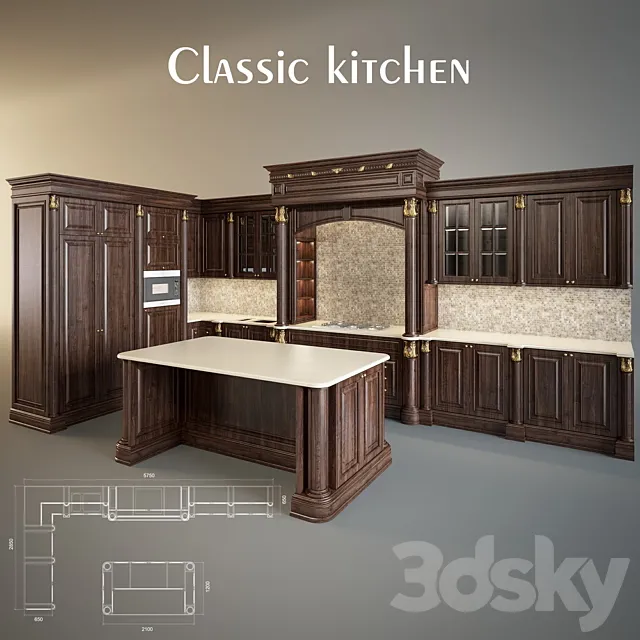 Classical kitchen 3DSMax File