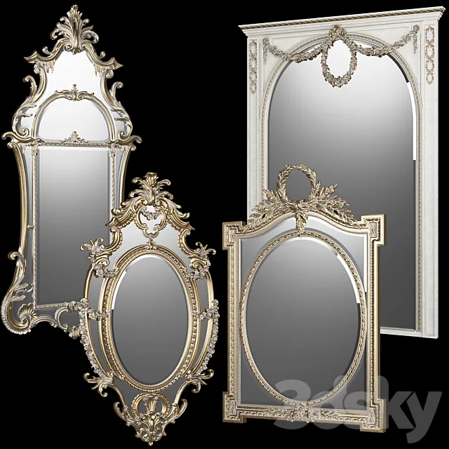 classical mirrors 3DS Max Model