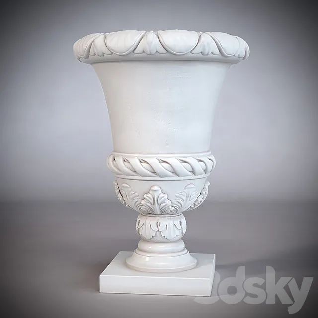classical plaster vase 3DSMax File