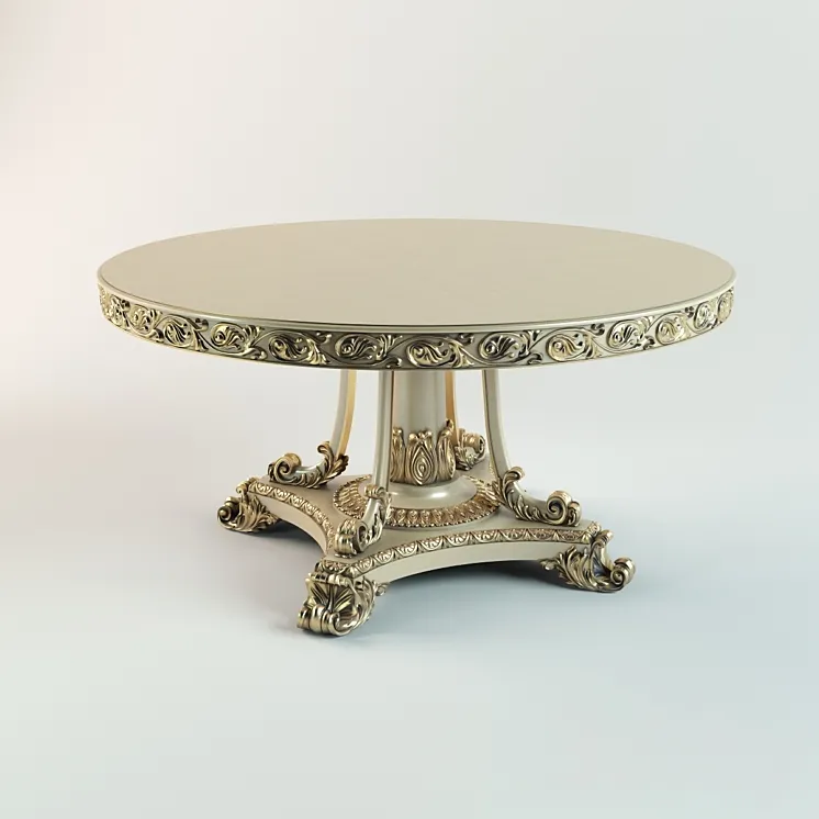 Classical Round Table 3DS Max