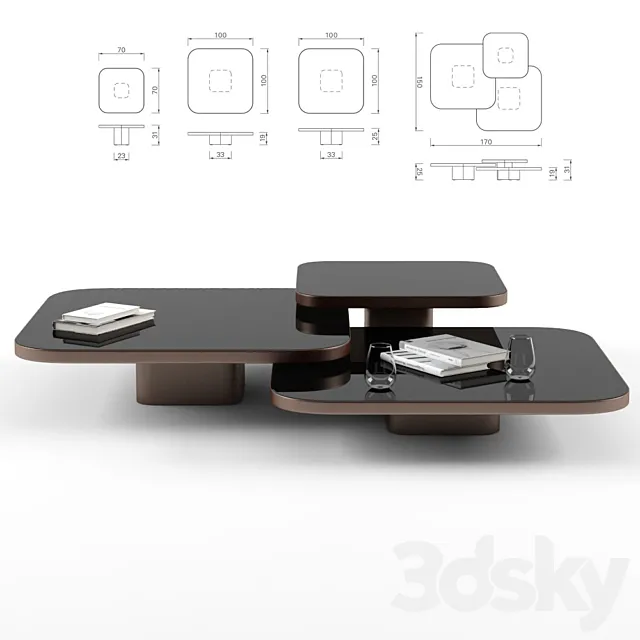 ClassiCon Bow Coffee Table 3ds Max