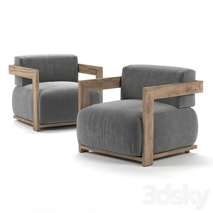 Claud Open Air sofa by Meridiani 3DS Max Model