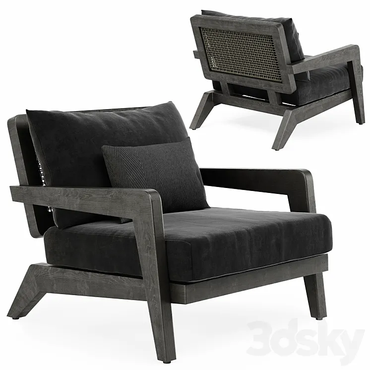 Claude Outdoor Lounge Chair 3DS Max