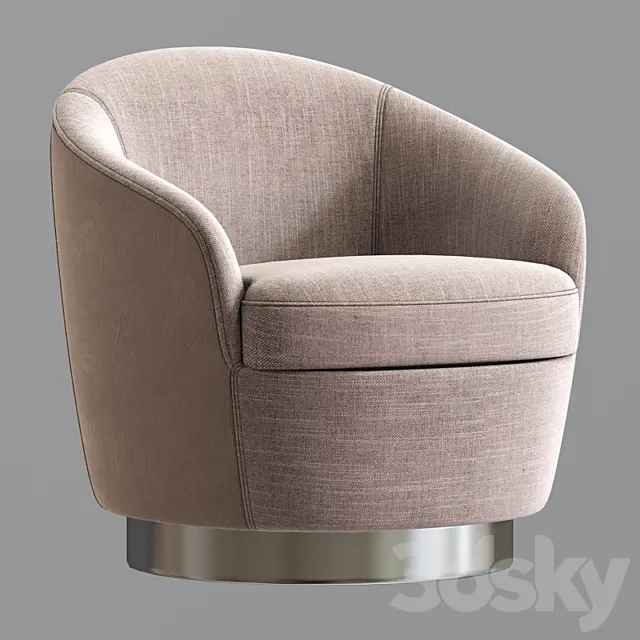 Claudia petite swivel armchair 3ds Max