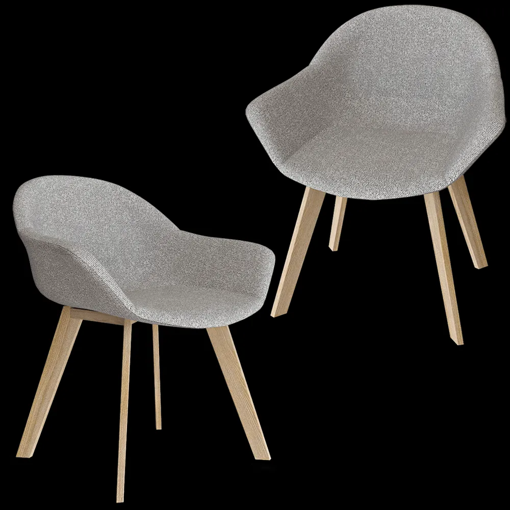 Claudie design – Chair Alan with wooden legsc 3ds Max