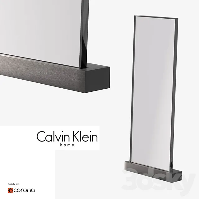 Clavin Klein walnut floor mirror 3DS Max Model