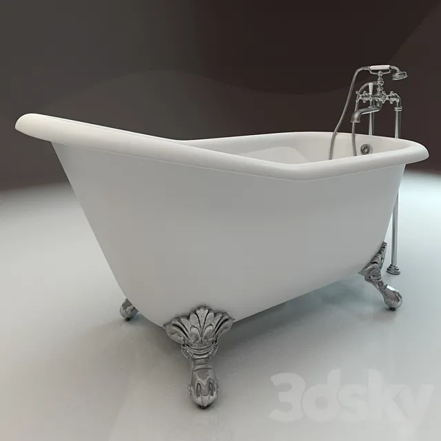 claw-foot bathtub Recor Slipper 3DSMax File