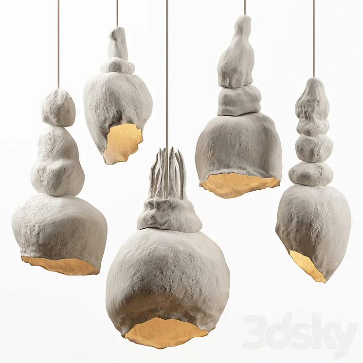 Clay lamps. 5 models 3DS Max