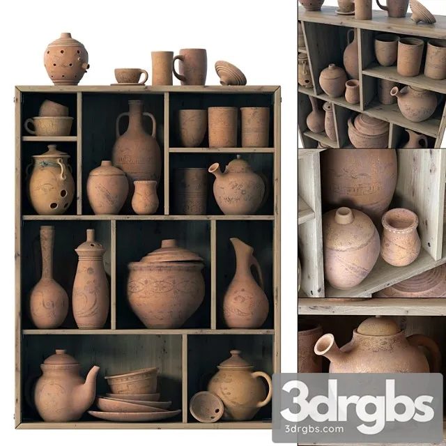 clay tableware shelf no.15