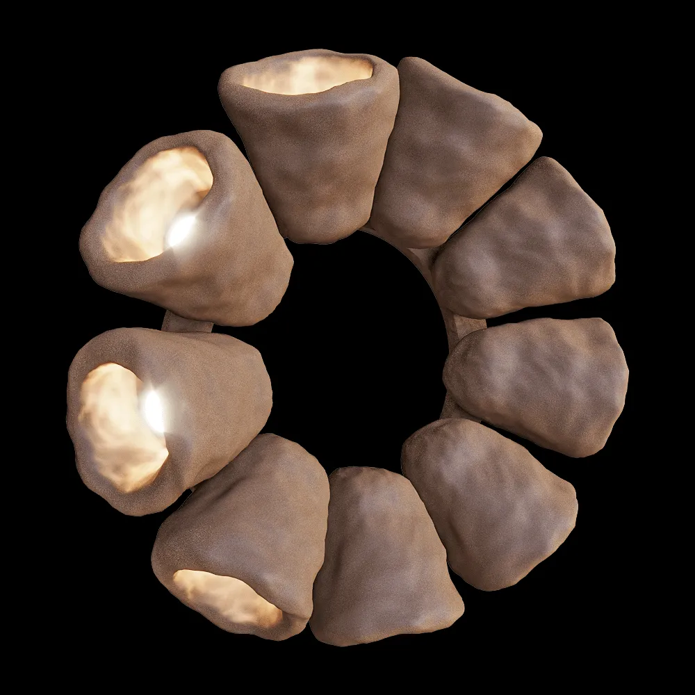 Clayp  – Wall lamp Сircle sconce Cave 3ds Max