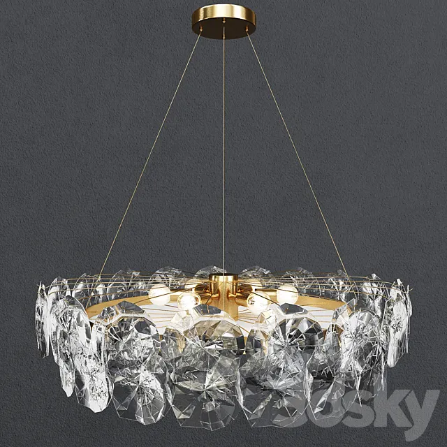 Clear Crystal Gold Hardware Lighting 3DSMax File
