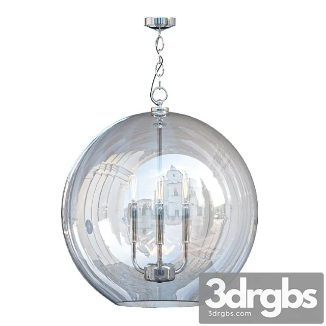 Clear glass sphere chandelier