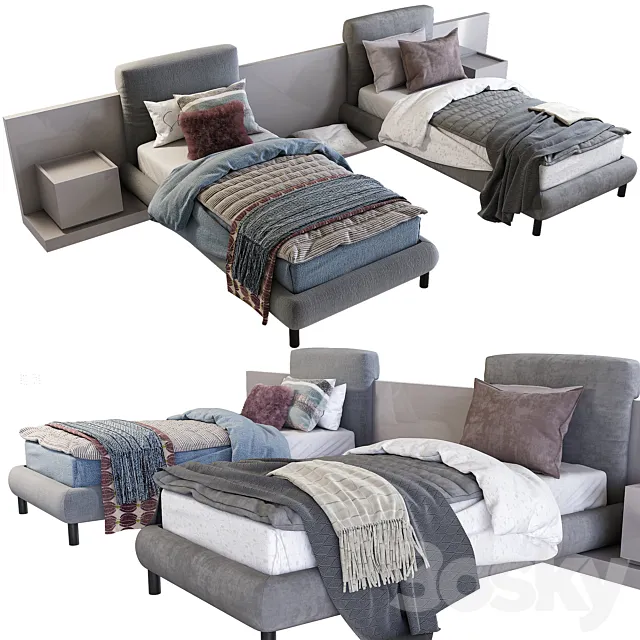 CLIFF bed | Meridiani 3ds Max