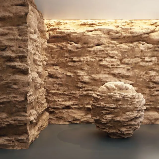 Cliff Damaged Rocks 10 3dsMax Model