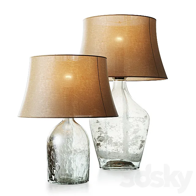 CLIFT GLASS TABLE LAMPS 3ds Max