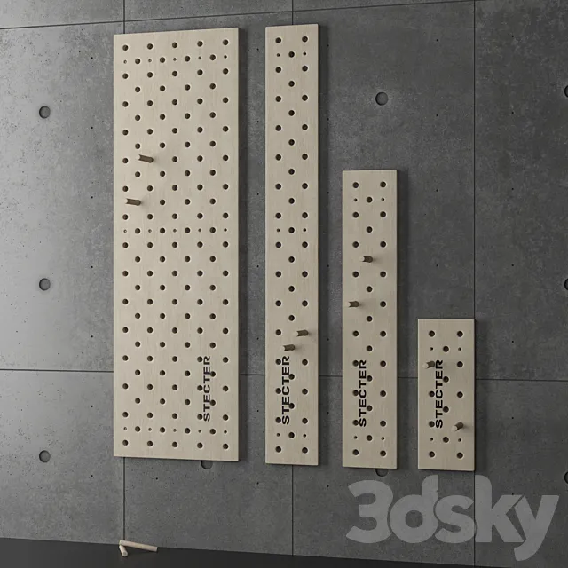 Climbing board Pegboard Pegboard STECTER 3ds Max