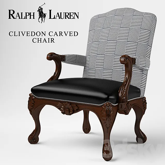 CLIVEDON CARVED CHAIR 112-03 3ds Max