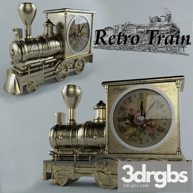 Clock Retro Train 2 3dsmax Download