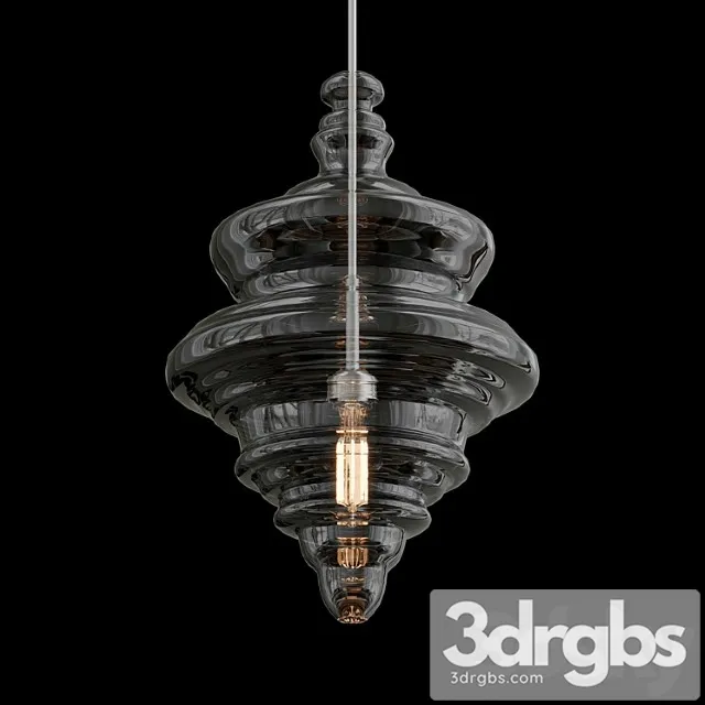 Closed glass spool pendant