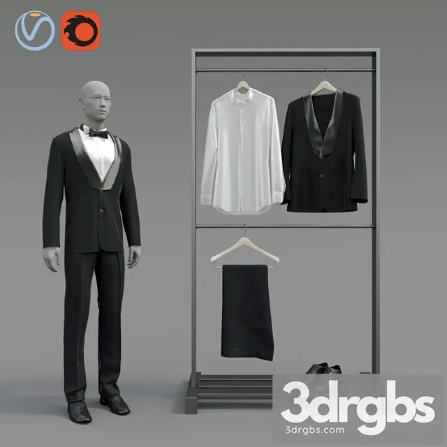Clothes Classic male tuxedo 3dsmax Download
