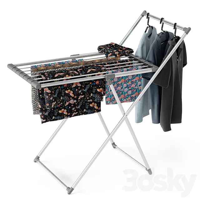 Clothes dryer with filling 3ds Max