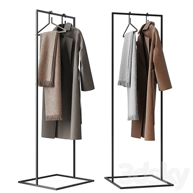 Clothes hanger and coat hanger ominimalism 3ds Max