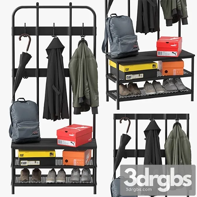 Clothes Ikea pinnig coat rack 3dsmax Download