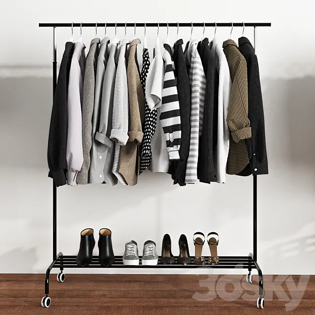 Clothes Ikea RIGGA RIGGA Floor hanger 3ds Max