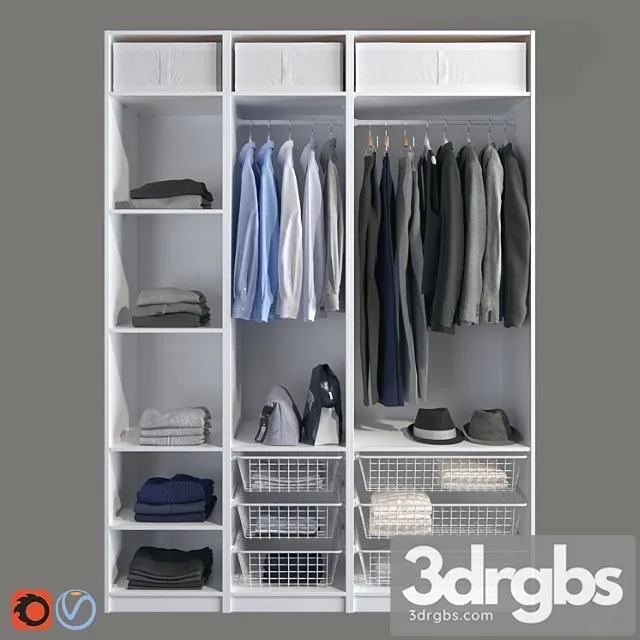 Clothes Wardrobe pax from ikea 3dsmax Download