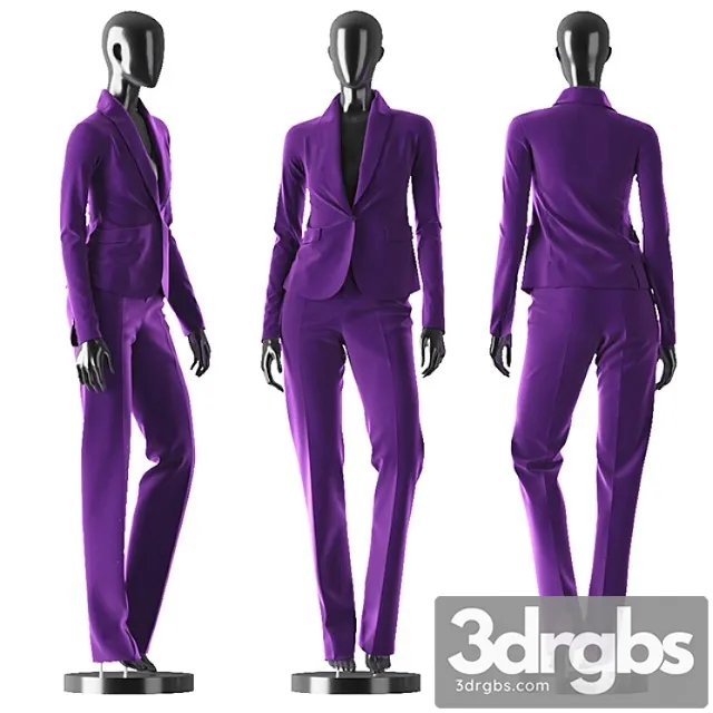 Clothes Woman purple suit 3dsmax Download