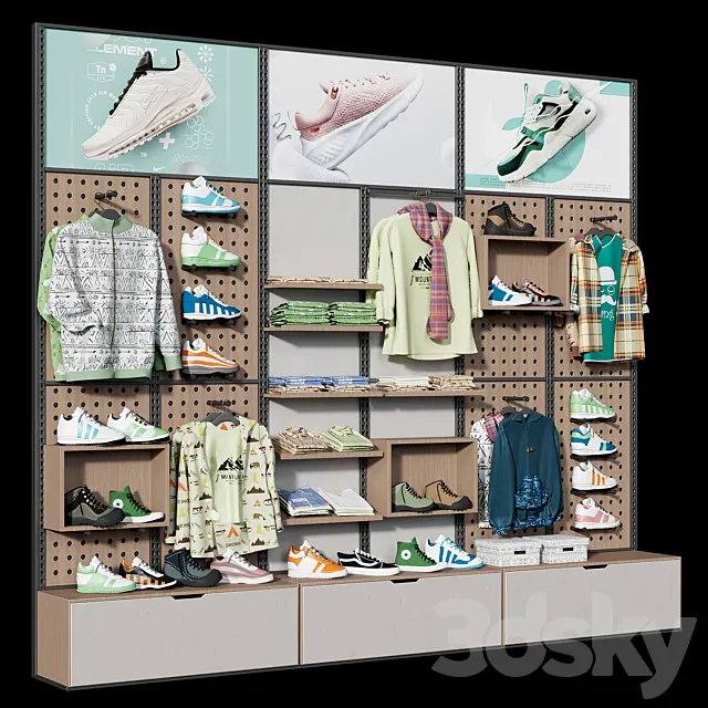 Clothestore hanger 20 3ds Max