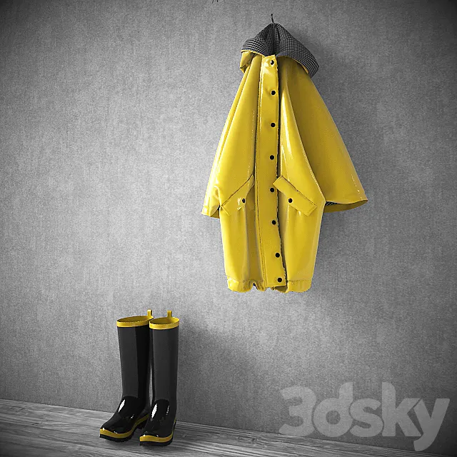 Clothing in the rain 3DSMax File