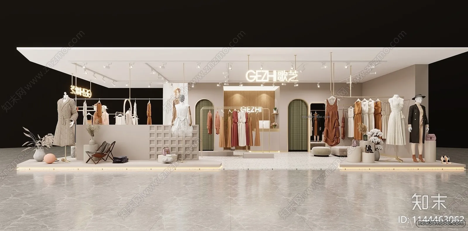 Clothing Store – Shop – 3D Interior Scene – 3D Models – 083