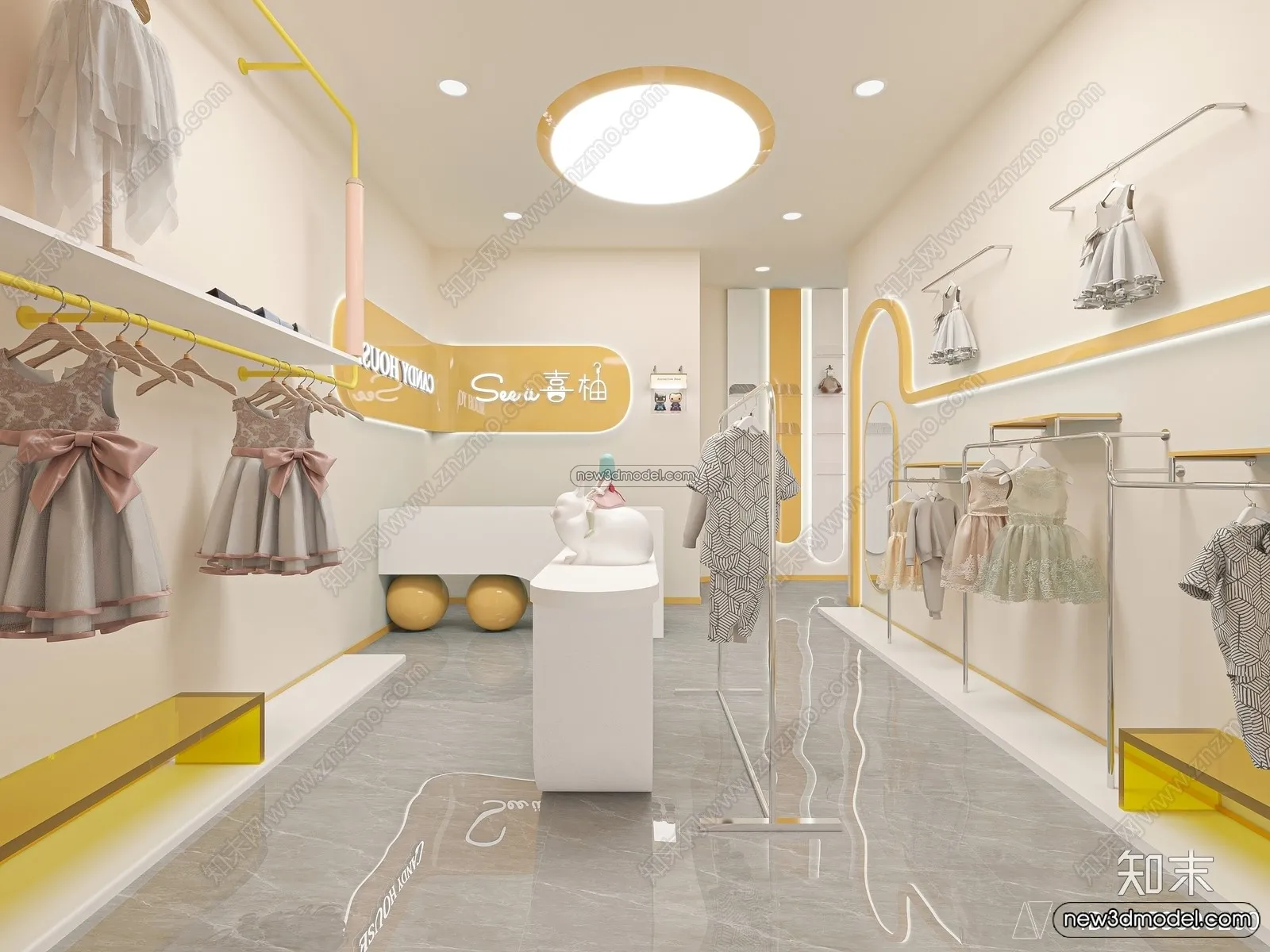 Clothing Store – Shop – 3D Interior Scene – 3D Models – 096