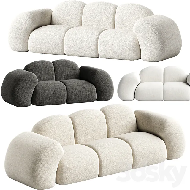 Cloud Shaped Sofa Feel Ultimate Comfort 3ds Max