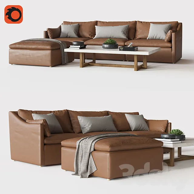 CLOUD SLOPE. CLOUD SLOPE ARM MODULAR COLLECTION 3ds Max