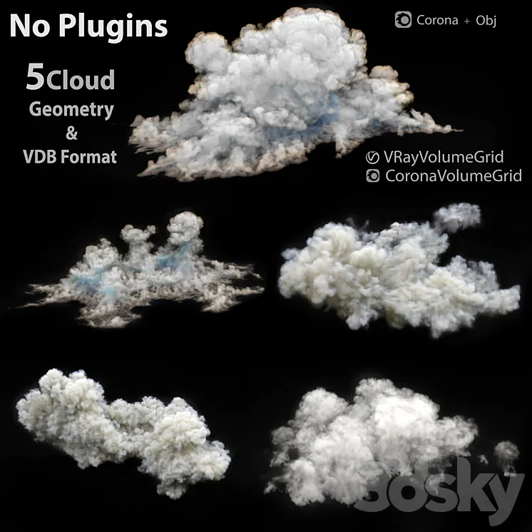 clouds – 3D Volumetric cloud 3DS Max