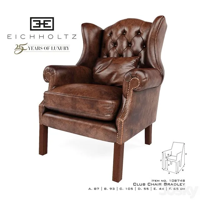 Club Chair Bradley 3dsMax Model