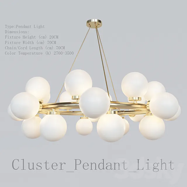 Cluster_Pendant_Light 3ds Max