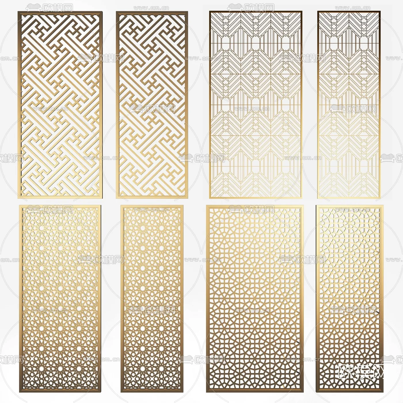 CNC Panels 3D Models – CNC Wall 3D Blocks – 003 – VRAY Render