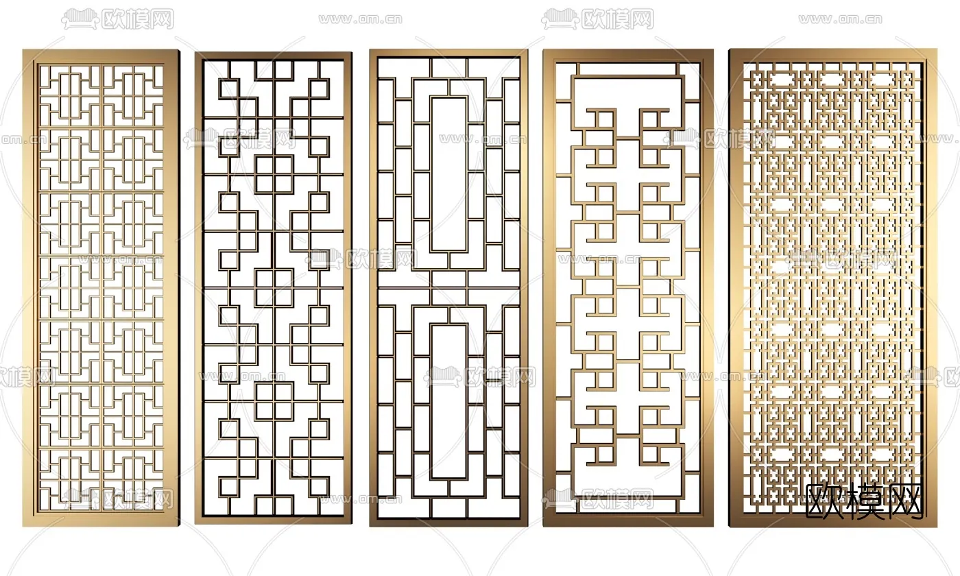CNC Panels 3D Models – CNC Wall 3D Blocks – 017 – VRAY Render