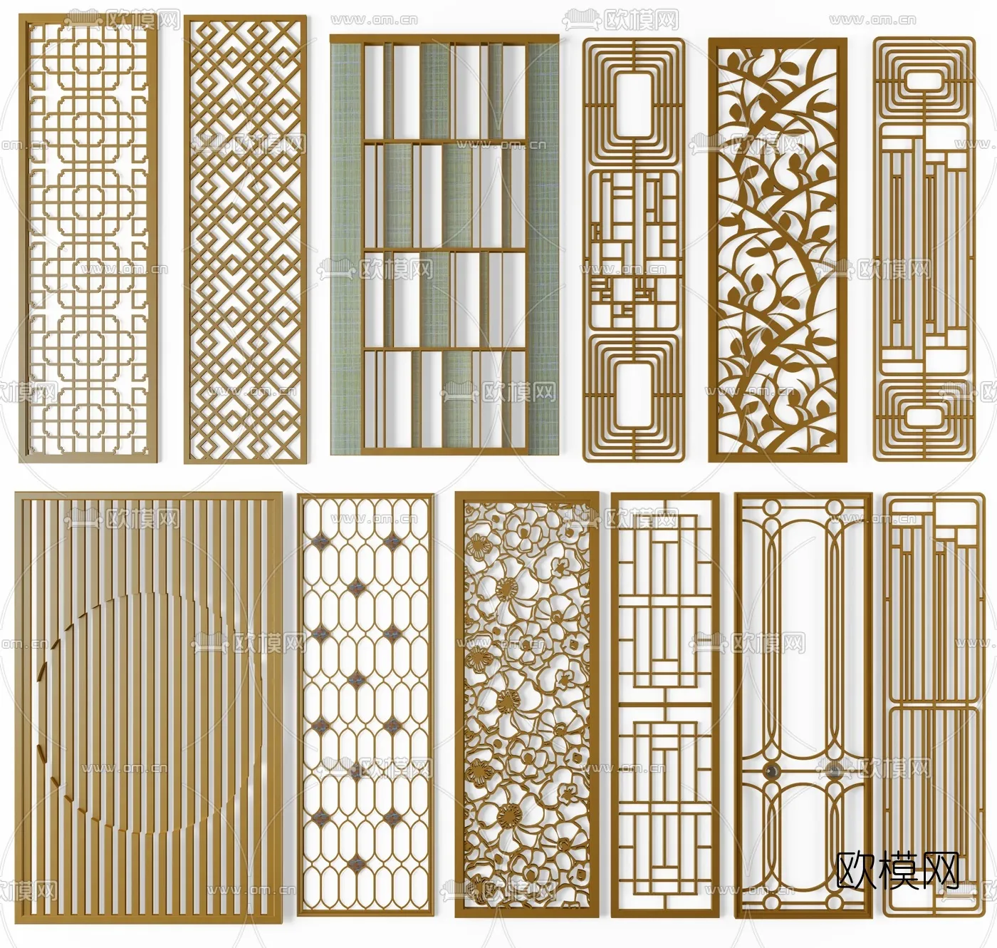 CNC Panels 3D Models – CNC Wall 3D Blocks – 019 – VRAY Render