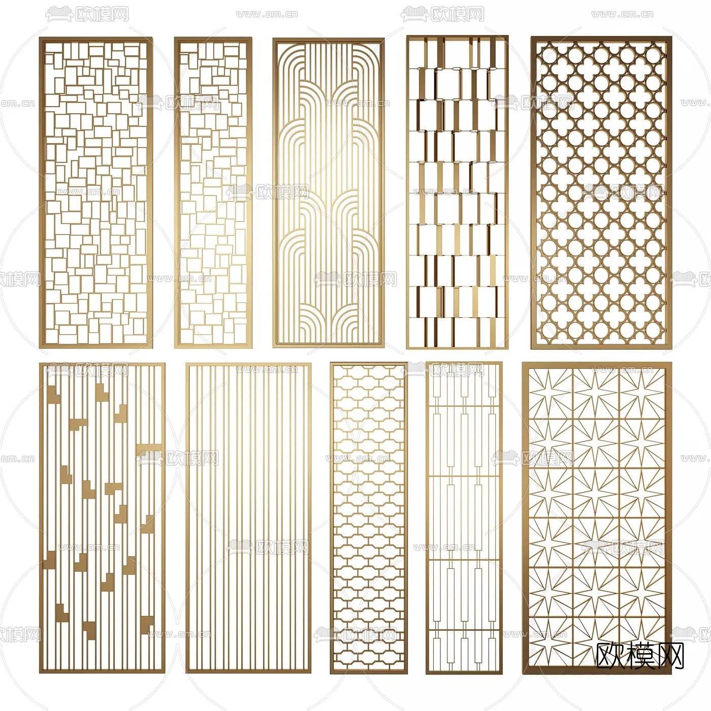 CNC Panels 3D Models – CNC Wall 3D Blocks – 024 – VRAY Render
