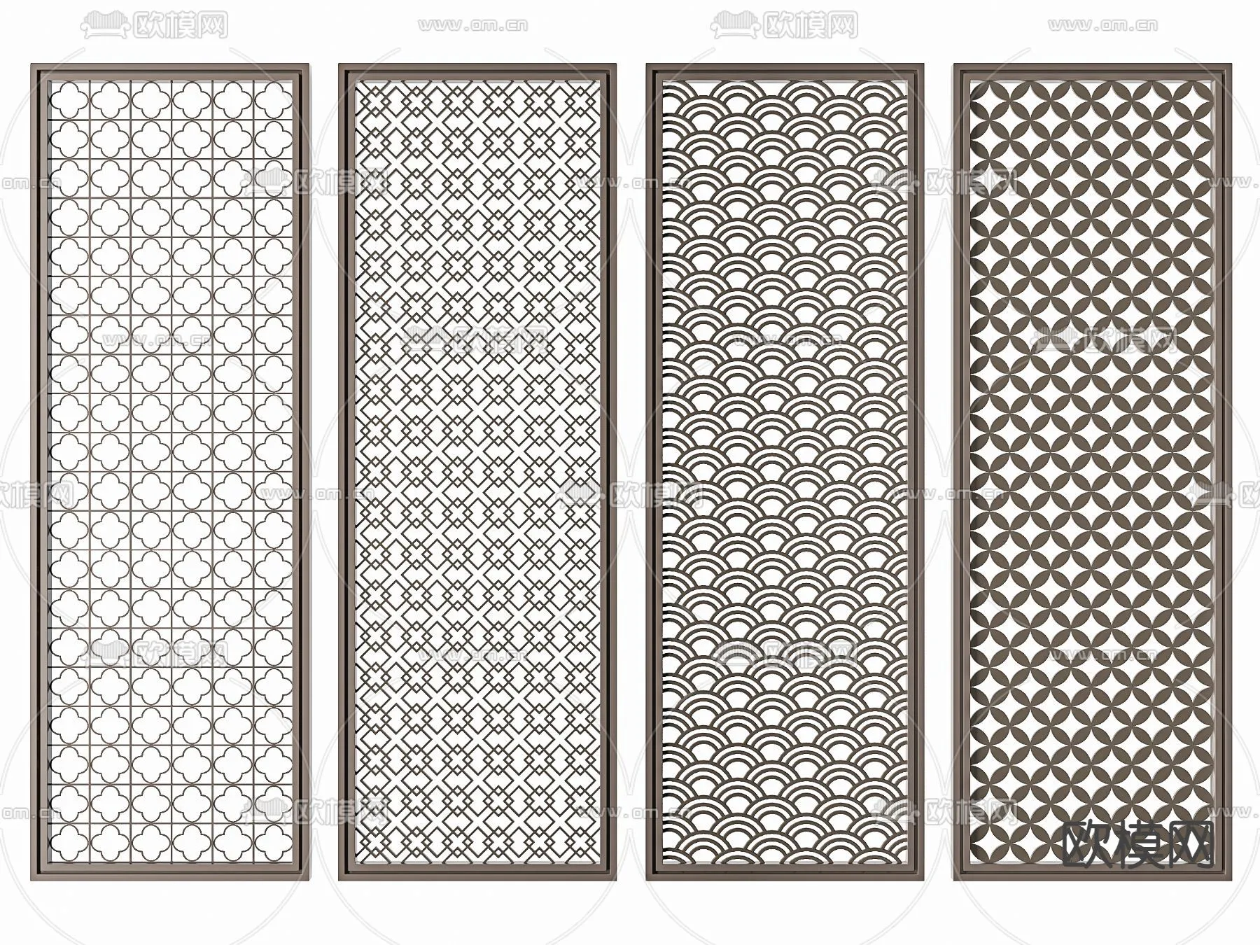 CNC Panels 3D Models – CNC Wall 3D Blocks – 081 – VRAY Render