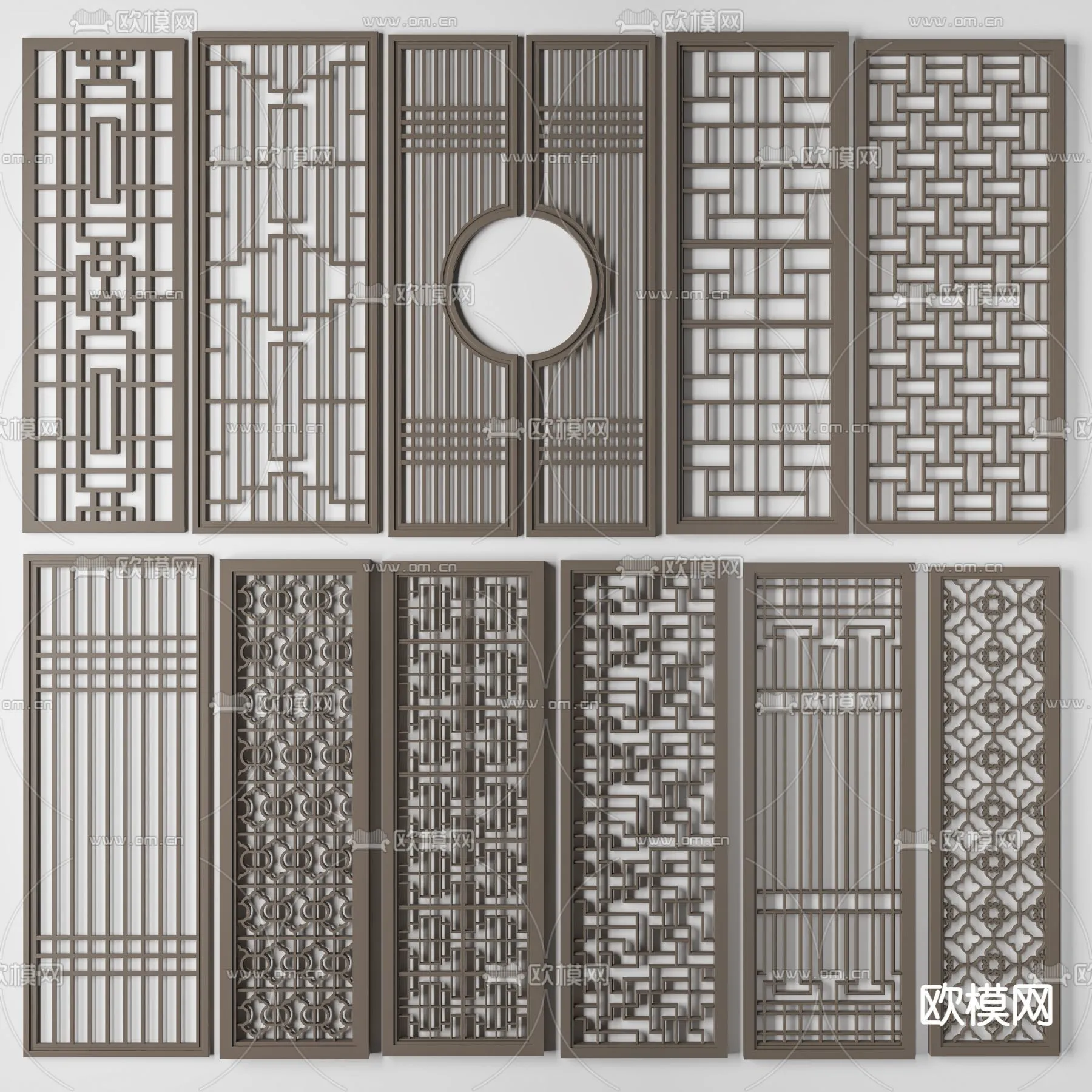CNC Panels 3D Models – CNC Wall 3D Blocks – 090 – VRAY Render