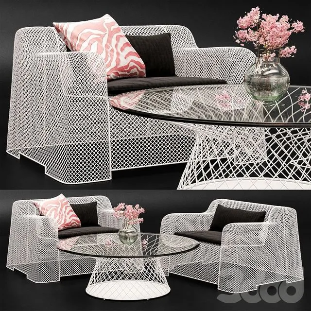Coalesse Ivy Chair & Emu Table 3dsMax Model