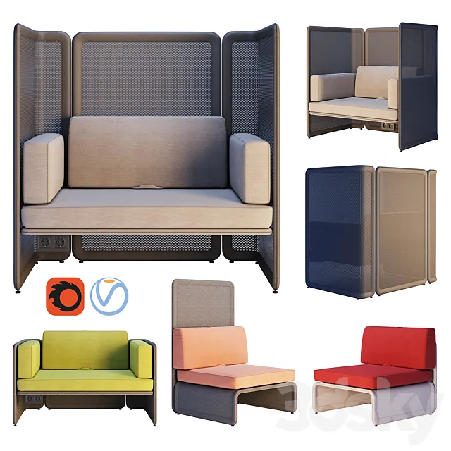 Coalesse – Lagunitas Lounge System Chair 3ds Max