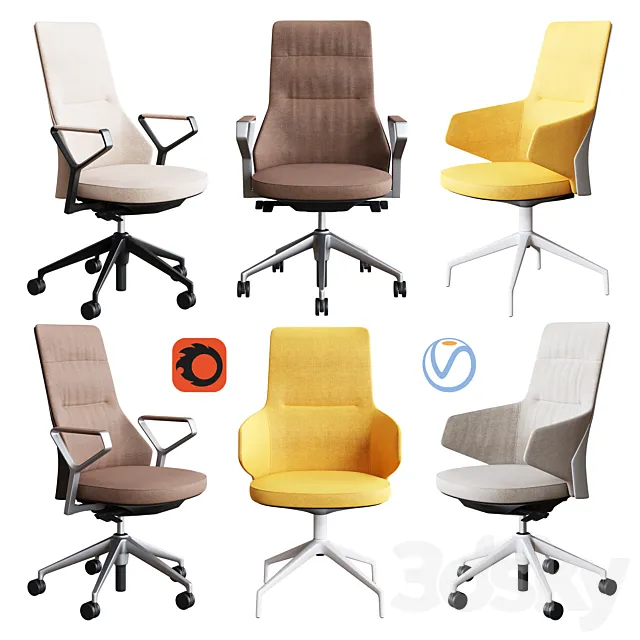 Coalesse – Massaud Conference Seating Set2 3ds Max